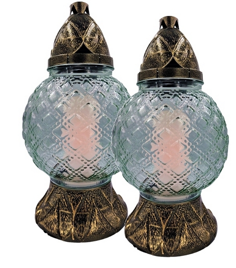 Moderný Lampion GLAMOUR KULA v Antickom Zlatom Farebnom Prevedení